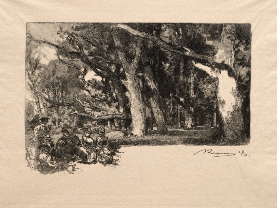 Auguste Louis Lepère (French, 1849-1918) - Midi sous bois - 1921.1386 - Cleveland Museum of Art