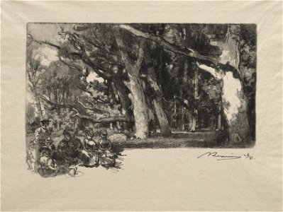 Auguste Louis Lepère (French, 1849-1918) - Midi sous bois - 1921.1386 - Cleveland Museum of Art