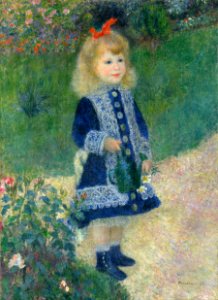 Auguste Renoir - A Girl with a Watering Can - Google Art Project. Free illustration for personal and commercial use.