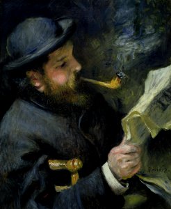 Auguste Renoir - Claude Monet lisant - Musée Marmottan-Monet. Free illustration for personal and commercial use.