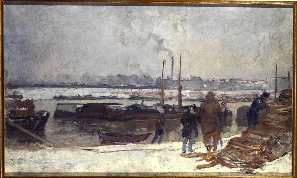 Auguste Lepère - La Seine, au quai d'Austerlitz, effet de neige - P905 - Musée Carnavalet