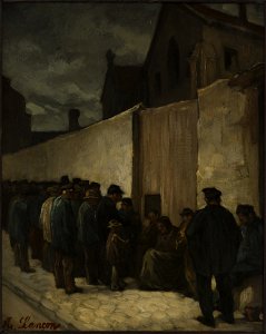 Auguste Lançon - Les Pauvres au coin de la rue de la Santé, en 1869 - P1513 - Musée Carnavalet