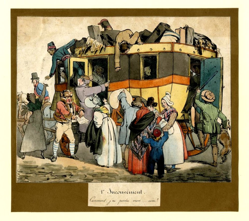 Auguste-Xavier Leprince, Inconvéniens d'un voyage en diligence--1--British Museum