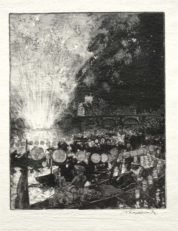 Auguste Louis Lepère (French, 1849-1918) - Fête Venitienne - 1921.1333 - Cleveland Museum of Art