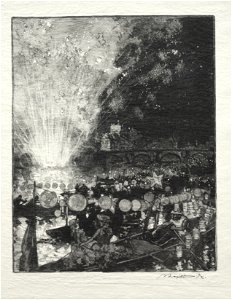 Auguste Louis Lepère (French, 1849-1918) - Fête Venitienne - 1921.1333 - Cleveland Museum of Art