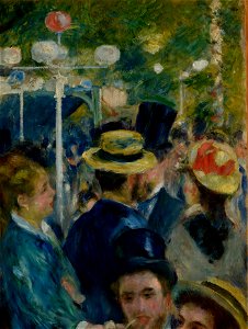 Auguste Renoir - Dance at Le Moulin de la Galette - Google Art Project-x2-y0. Free illustration for personal and commercial use.