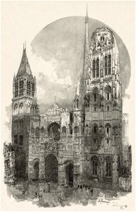 Auguste Louis Lepère (French, 1849-1918) - Rouen Illustré, La Cathedrale de Rouen - 1921.1413 - Cleveland Museum of Art