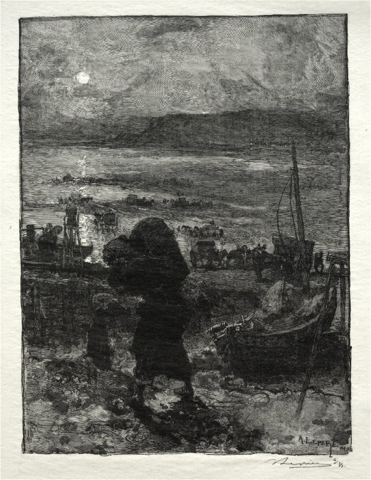Auguste Louis Lepère (French, 1849-1918) - La Récolte du Sable - 1921.1328 - Cleveland Museum of Art