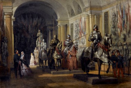 Auguste Mathieu - Salle des armures du musée d'Artillerie à Saint-Thomas d'Aquin à Paris