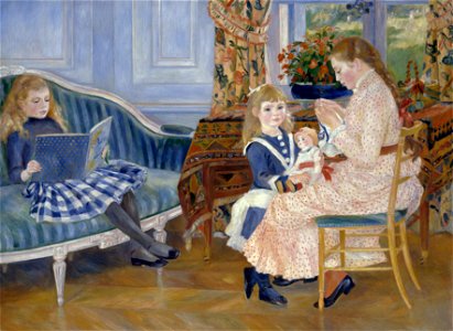 Auguste Renoir - L'après-midi des enfants à Wargemont - Google Art Project. Free illustration for personal and commercial use.