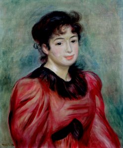 Auguste Renoir - Portrait de Mademoiselle Victorine de Bellio - Musée Marmottan-Monet. Free illustration for personal and commercial use.