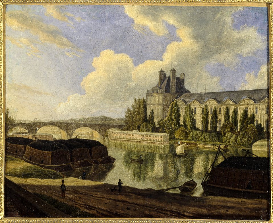 Auguste Wynantz - Le pont Royal et le Pavillon de Flore, vus du quai Voltaire - P834 - Musée Carnavalet