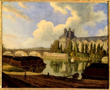 Auguste Wynantz - Le pont Royal et le Pavillon de Flore, vus du quai Voltaire - P834 - Musée Carnavalet