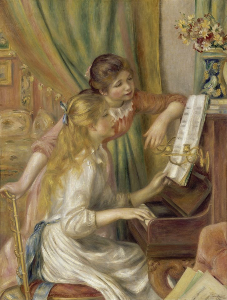 Auguste Renoir - Young Girls at the Piano - Google Art Project