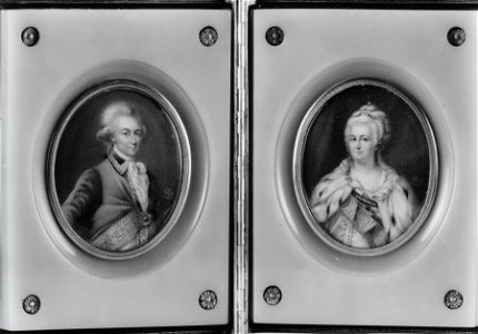Augustin Ritt - Czarina Catherine II and Count Alexander Lanskoi - Walters 38343. Free illustration for personal and commercial use.