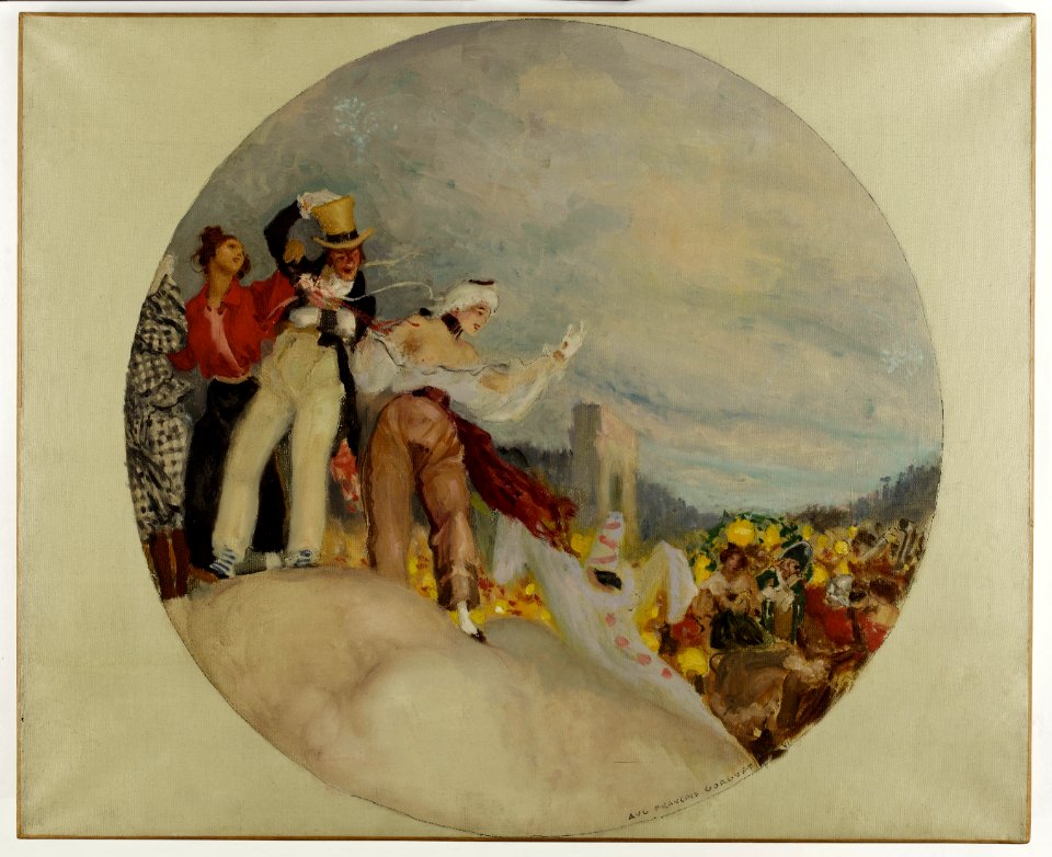 Auguste-François-Marie Gorguet - Esquisse pour la mairie du 10ème (salle des fêtes), Parade sur les boulevards - PPP4029 - Petit Palais