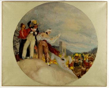 Auguste-François-Marie Gorguet - Esquisse pour la mairie du 10ème (salle des fêtes), Parade sur les boulevards - PPP4029 - Petit Palais