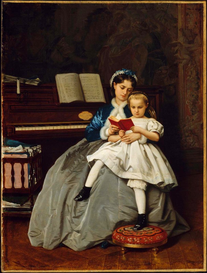 Auguste Toulmouche - Reading Lesson - 24.1 - Museum of Fine Arts