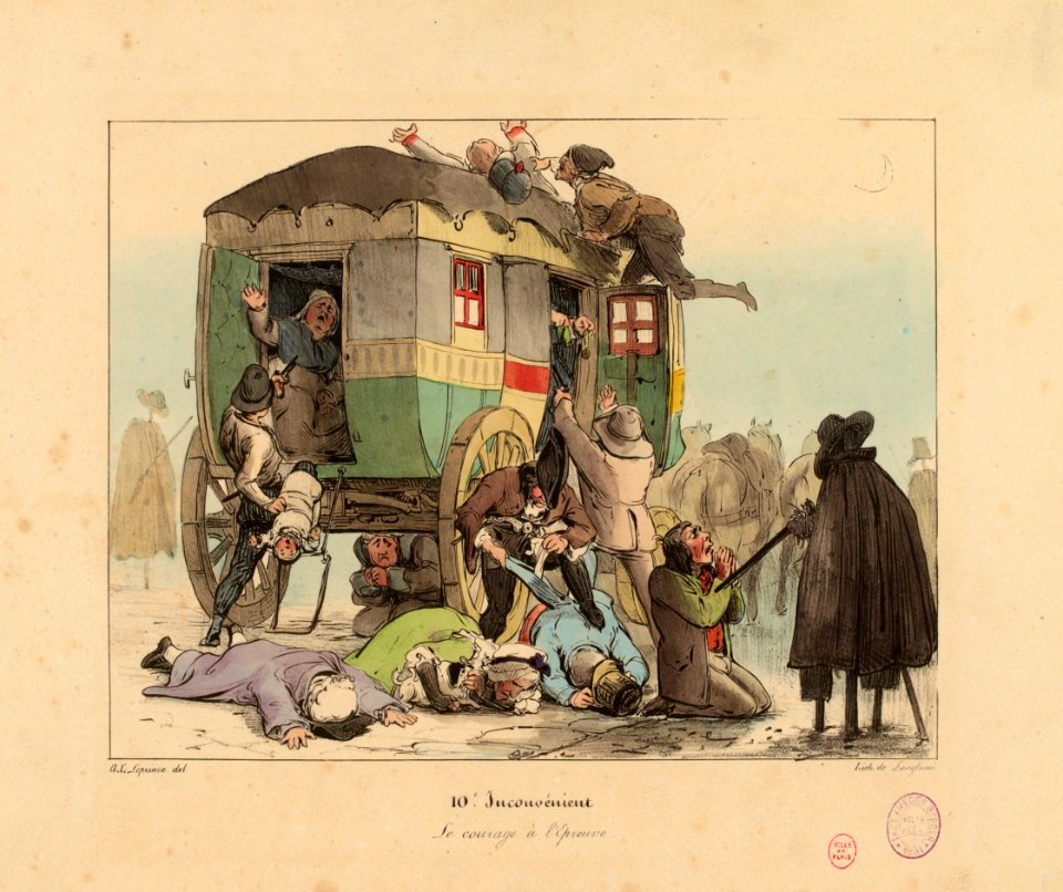 Auguste-Xavier Leprince, Inconvéniens d'un voyage en diligence--10--Carnavalet