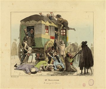 Auguste-Xavier Leprince, Inconvéniens d'un voyage en diligence--10--Carnavalet