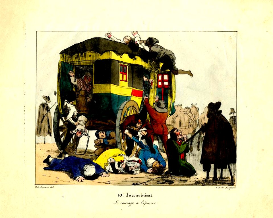 Auguste-Xavier Leprince, Inconvéniens d'un voyage en diligence--10--British Museum