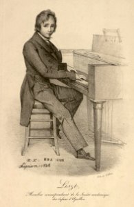 Auguste-Xavier Leprince, portrait of Franz Liszt, 1824