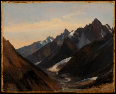 Auguste-Xavier LePrince - View of The Chamonix Valley. Study - NM 7557 - Nationalmuseum