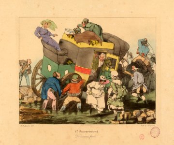 Auguste-Xavier Leprince, Inconvéniens d'un voyage en diligence--6--Carnavalet