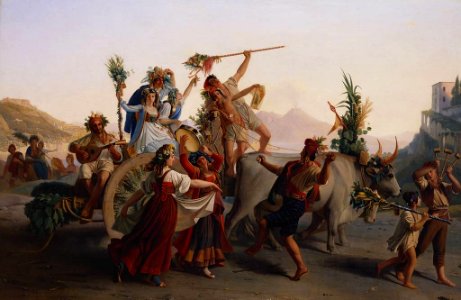 Auguste-Alexis Canzi (1813-66) - Le Retour du Pélerinage à la Madone de l'Arc - RCIN 406998 - Royal Collection