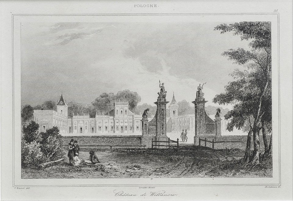 Augustin François Lemaitre - Wilanów Palace from the front court - Google Art Project