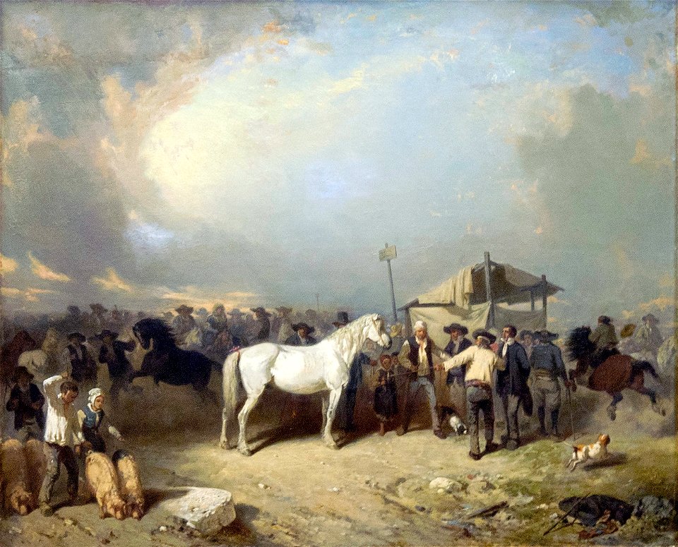 Auguste-Alexis Dumoulin D'Arcy 1851 Un champ de foire en Bretagne
