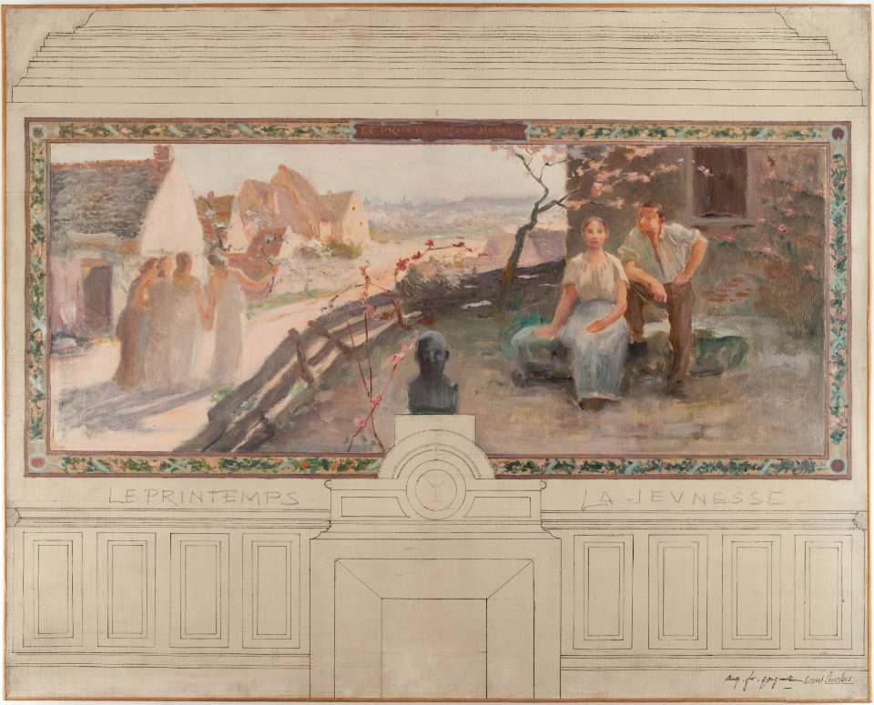 Auguste-François-Marie Gorguet - Esquisse de la mairie de Montreuil-sous-Bois , Le printemps - La jeunesse - PPP4031 - Musée des Beaux-Arts de la ville de Paris