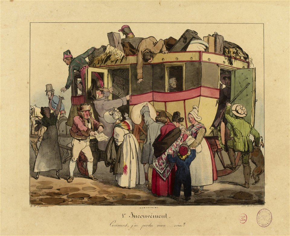 Auguste-Xavier Leprince, Inconvéniens d'un voyage en diligence--1--Carnavalet