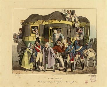 Auguste-Xavier Leprince, Inconvéniens d'un voyage en diligence--8--Carnavalet