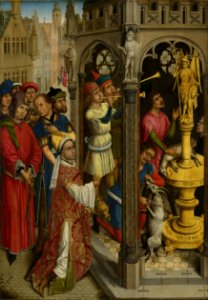 Augustine sacrificing to an idol of the Manichaeans