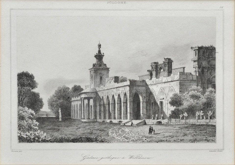 Augustin François Lemaitre - View of the Gothic Gallery in the Wilanów Palace - Google Art Project