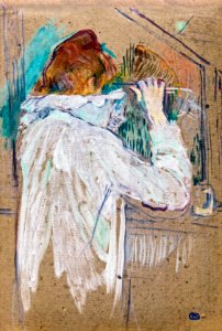 Augustins - Femme se frisant - Henri de Toulouse-Lautrec RO 619