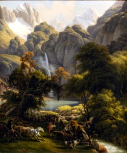 Augustins - La Chasse à l'ours vers la cascade du lac d'Oo, près de Bagnères-de-Luchon - Louis-François Lejeune - 2000 1 1