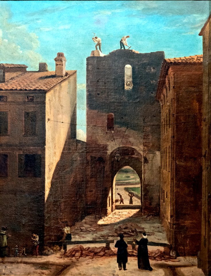 Augustins - Démolition de la porte Montoulieu - Félix Saurine 1826 (RO 797)