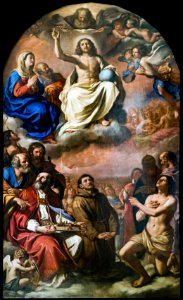 Augustins - La Gloire de tous les saints. Les saints protecteurs de la ville de Modène - Guercino