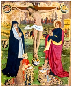 Augustins - Christ en croix entre la Vierge, saint Jean et les donateurs présumés, le roi Charles VII et le Dauphin - Anonyme 2004 1 302