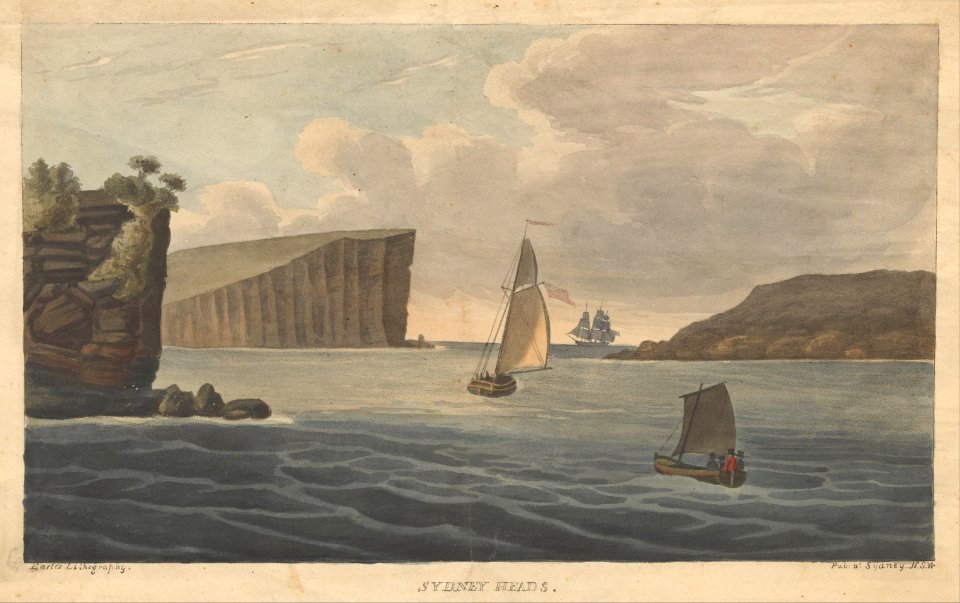 Augustus Earle - Sydney HeadsEarle, Augustus. Views in Australia. Sydney- Earle's Lithography, 1826. - Google Art Project