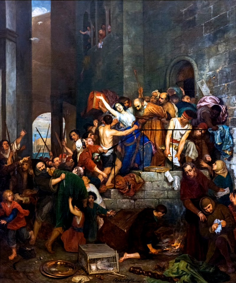 Augustins - Pillage d'une maison dans la giudecca de Venise au Moyen Age - Joseph Nicolas ROBERT-FLEURY - 2004 1 151
