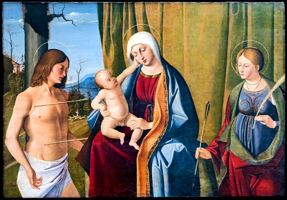 Augustins - Vergine col Bambino tra San Sebastiano e San Ursula - Marco Basaiti - D 1959 4 MNR 268