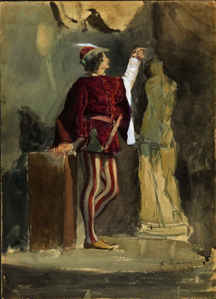 Augusto Bompiani - Estudo para uma figura de ópera