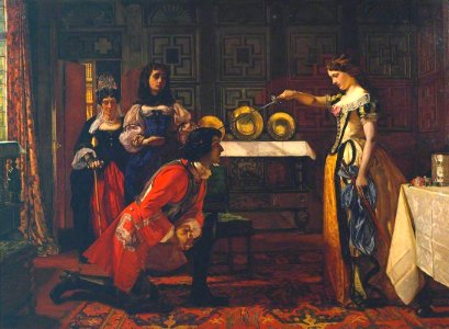 Augustus Leopold Egg (1816-1863) - Beatrix Knighting Esmond - N01385 - National Gallery
