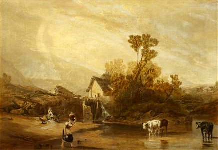 Augustus Wall Callcott (1779-1844) - A Mill near Llangollen - 732269 - National Trust