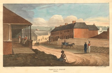 Augustus Earle - View from the Sydney HotelEarle, Augustus. Views in Australia. Sydney- Earle's Lithography, 1826. - Google Art Project