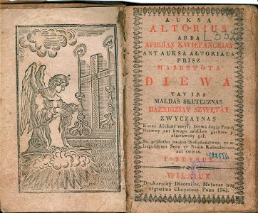 Auksa altorius (Catholic prayer book in Lithuanian language), 1843