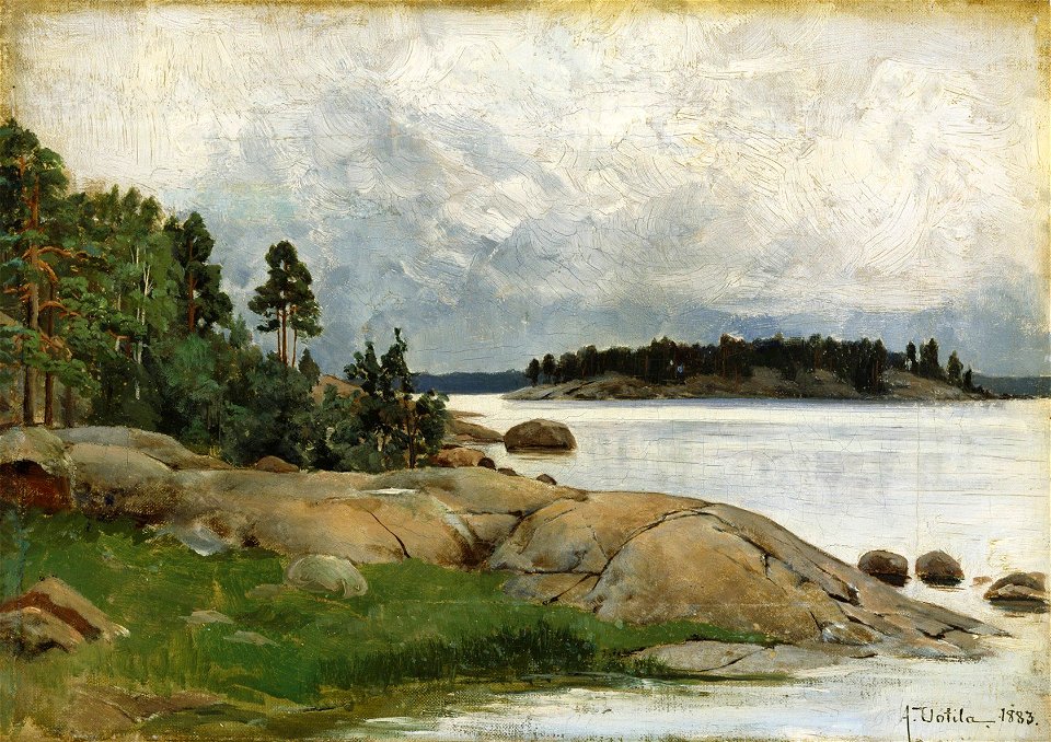 Aukusti Uotila - Landscape - Wiasholmen in the Pelling Islands - A-1994-227 - Finnish National Gallery